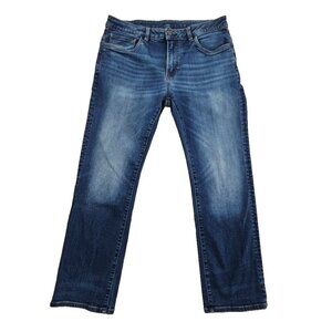 Buffalo David Bitton Straight Six Jeans Men's W36 L30 Dark Wash Authentic EUC LN